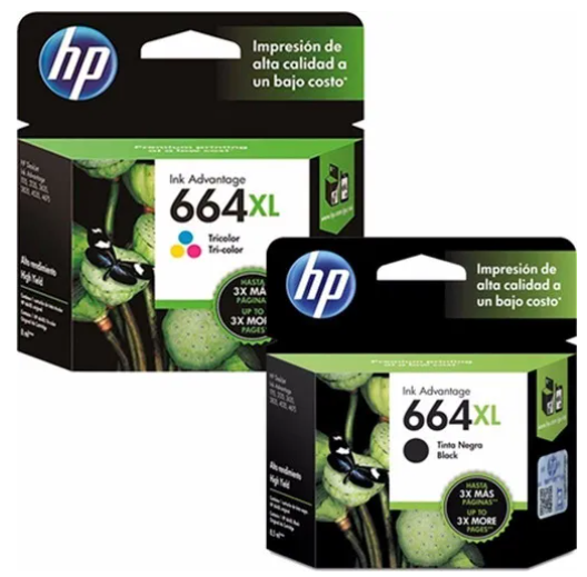 Cartucho de Tinta HP Preto 664 XL