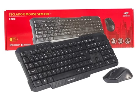Teclado e Mouse sem Fio K-W10 C3 Tech