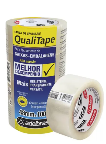 Fita Adesiva Transparente 48mm X 100m Adelbras