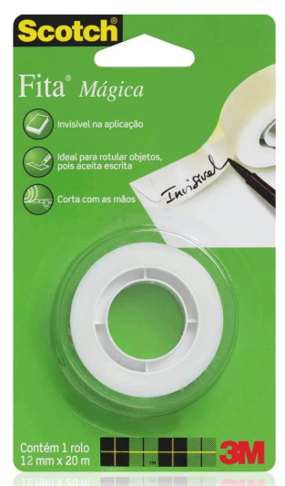 Fita Mágica 3M Transparente – 12 mm x 20 m 