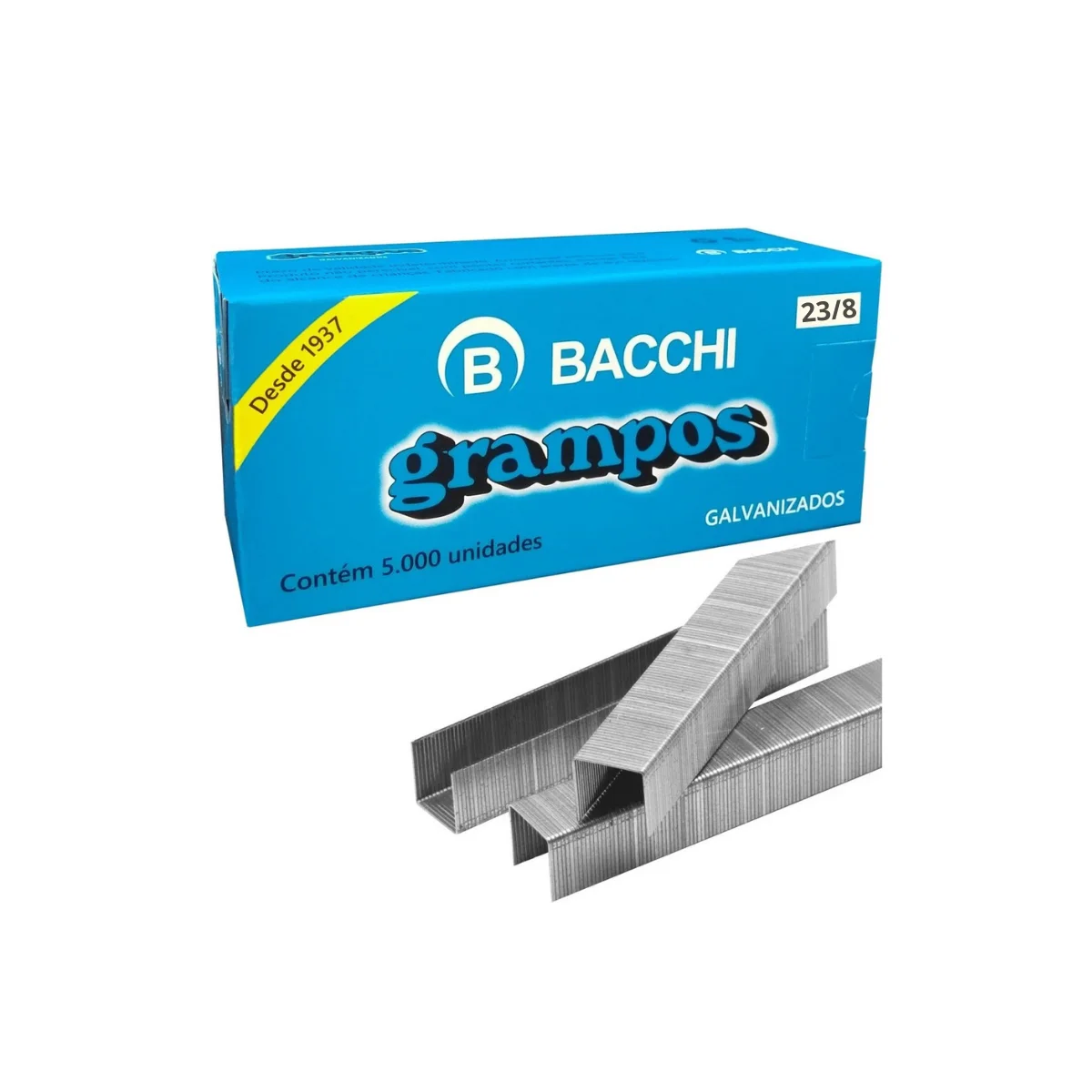 Grampos 23/8 Galvanizado Bacchi