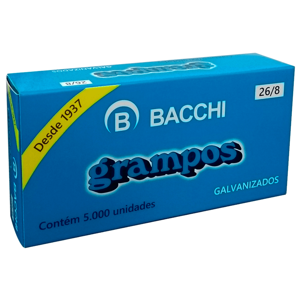 Grampos 26/8 Galvanizado Bacchi