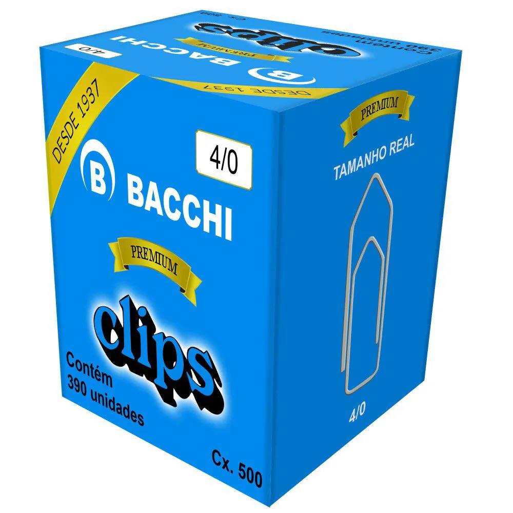 Clips Galvanizado 4/0 500g – BACCHI