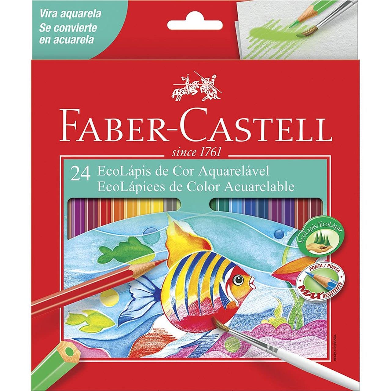 Lápis de Cor Aquarelável 24 Cores FABER-CASTELL