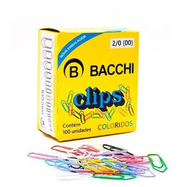 Clips 2/0 Colorido c/100 Unidades – BACCHI