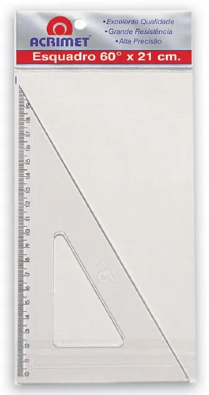 Esquadro Escolar 60º (21cm) ACRIMET