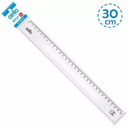 Régua Acrílica Cristal 30cm DELLO