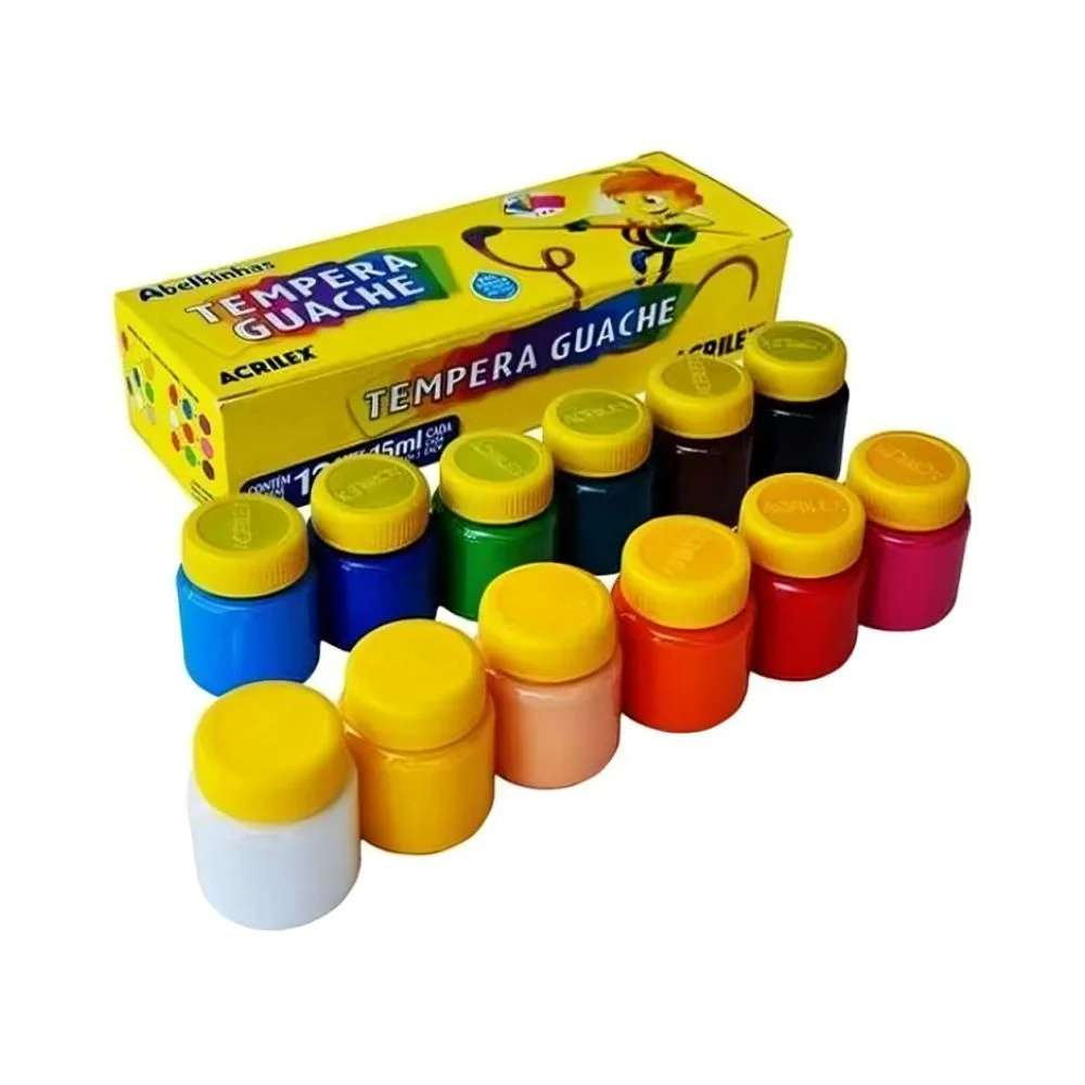 Tempera Guache 15ml C/12 Cores ACRILEX