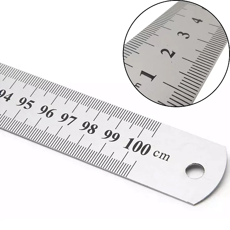 Régua de Aço Inox 100cm MAXCRIL