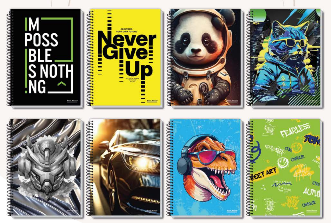 Caderno 1X1 Capa Dura Rox 96 Folhas PAUTA BRANCA