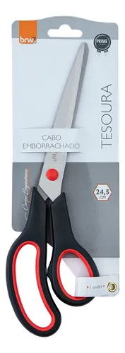 Tesoura De Aço Inox Cabo Ergonômico 24,5cm BRW