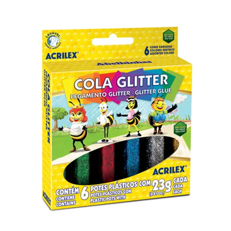 Cola Glitter 23g C/6 Unidades ACRILEX