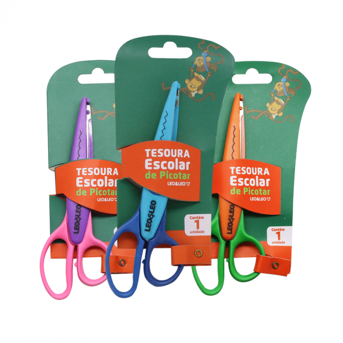 Tesoura Escolar de Picotar LEONORA