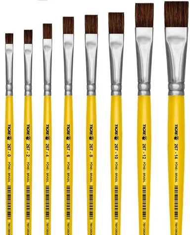 Pincel Chato Escolar TIGRE