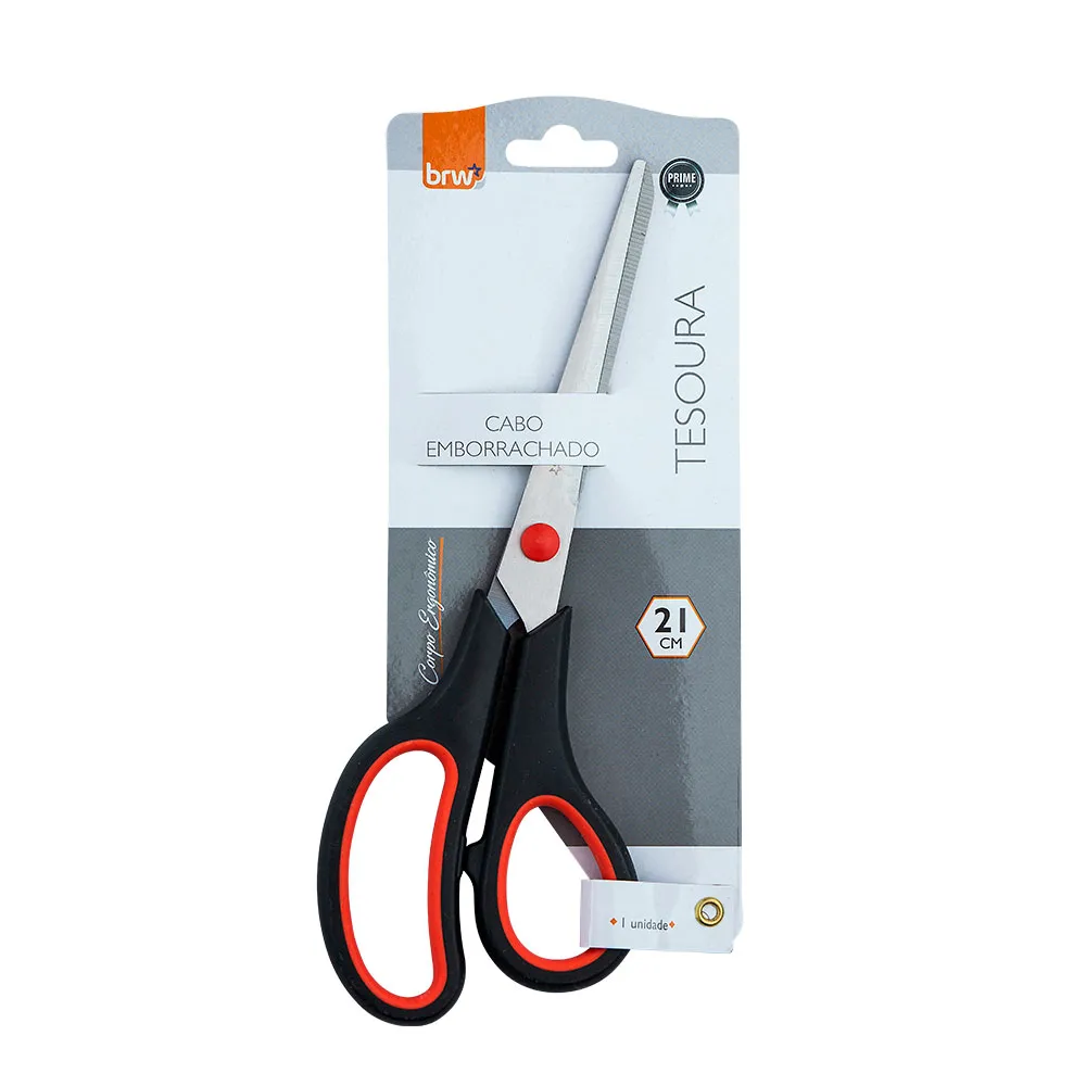 Tesoura De Aço Inox Cabo Ergonômico 21cm BRW