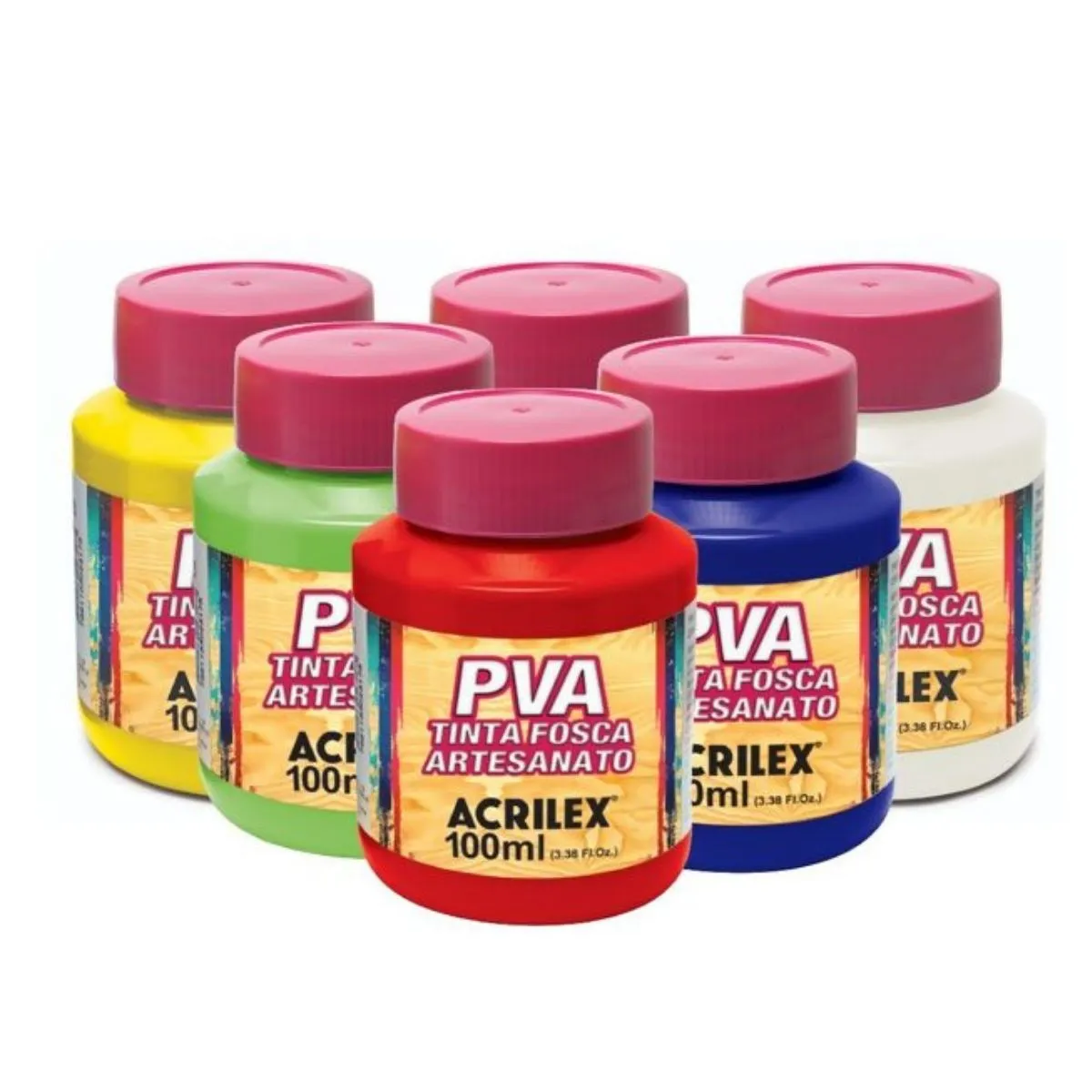 Tinta PVA Fosca Para Artesanato 100ml ACRILEX