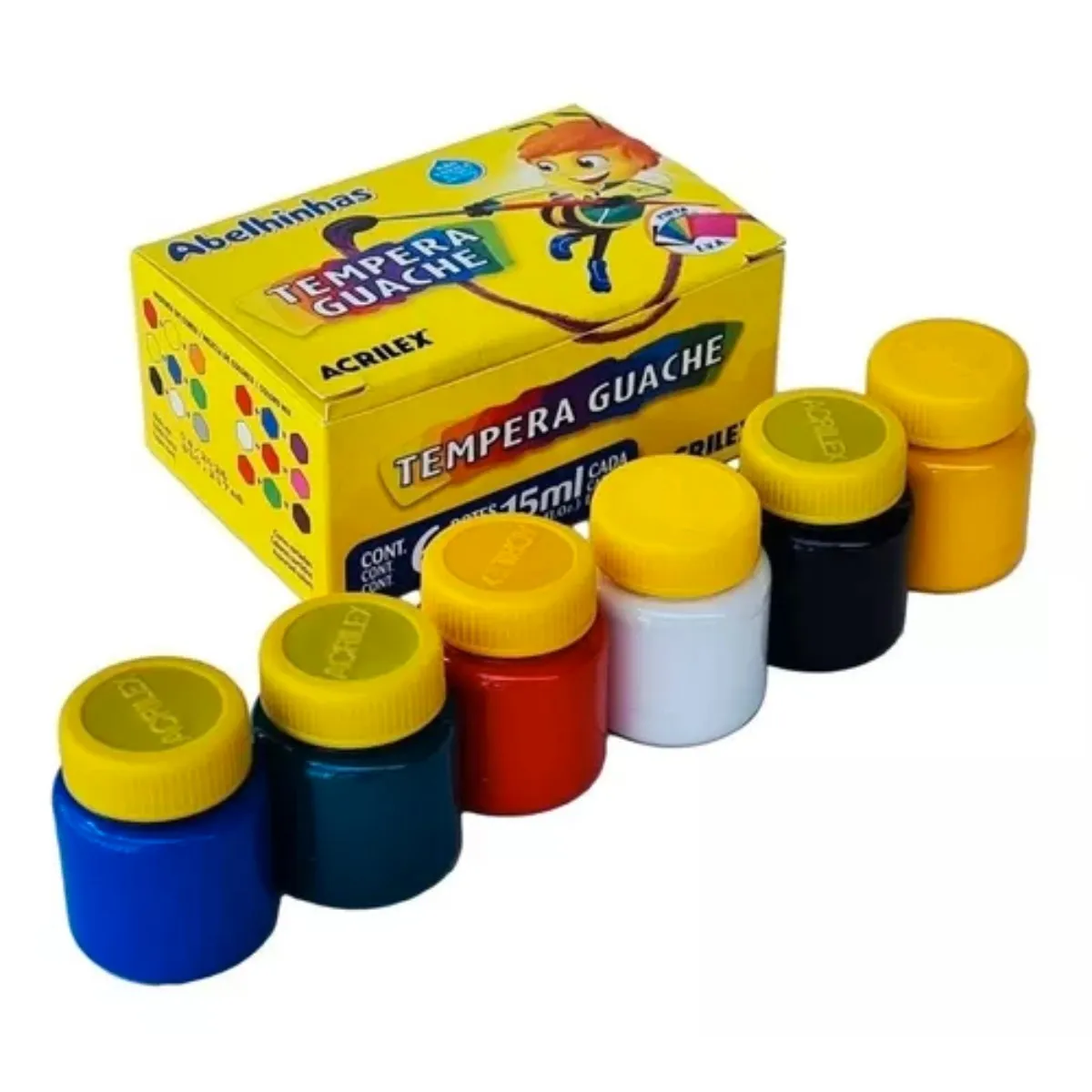 Tempera Guache 15ml C/6 Cores ACRILEX
